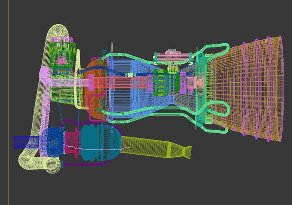 merlin rocket engine spacex 3ds - Merlin Rocket Engine SpaceX... by Bionic 3D